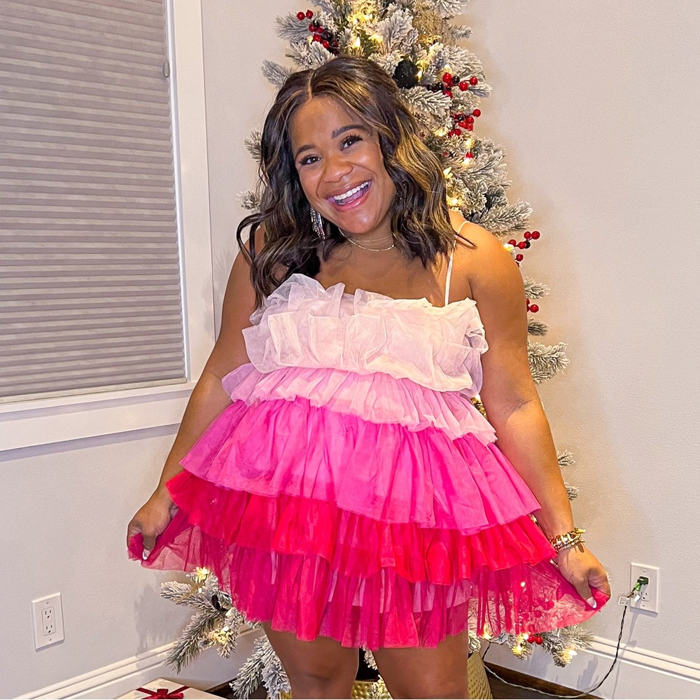 STORIA OMBRÉ TULLE DRESS
